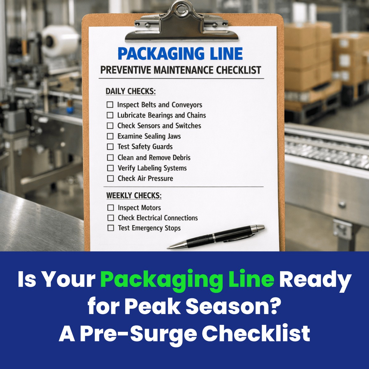 Is Your Packaging Line Ready for Peak Season? A Pre-Surge Checklist